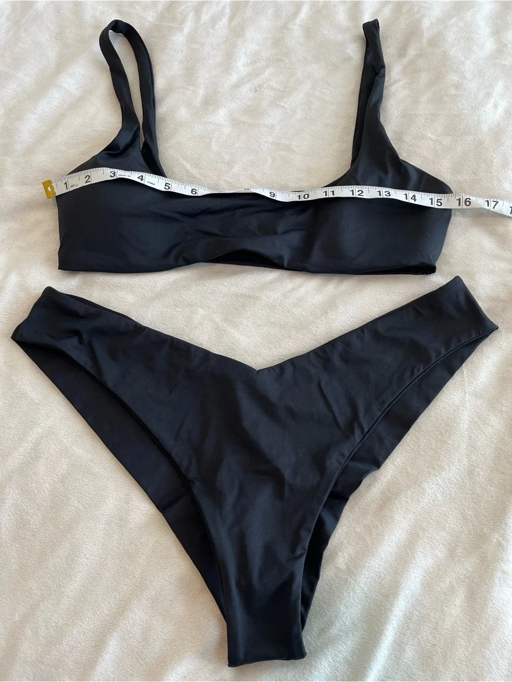 L*Space Bikini Set Prince Top & Ella Tanga Bottom XL Black Resortwear Swimwear